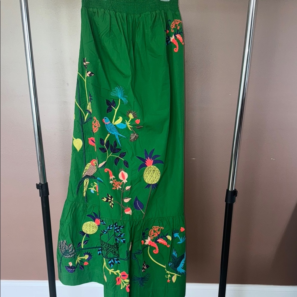 Gorgeous Embroidered Green Maxi Dress